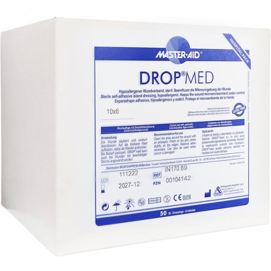 ΑΥΤΟΚΟΛΛΗΤΕΣ ΑΝΤΙΚΟΛΛΗΤΙΚΕΣ ΓΑΖΕΣ DROP MED 10X6CM 50τμχ Master-Aid ΑΥΤΟΚΟΛΛΗΤΕΣ ΑΝΤΙΚΟΛΛΗΤΙΚΕΣ ΓΑΖΕΣ DROP MED 10X6CM 50τμχ Master-Aid