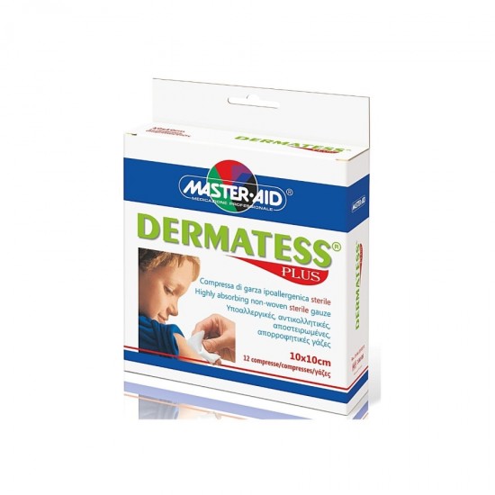 ΑΝΤΙΚΟΛΛΗΤΙΚΕΣ ΓΑΖΕΣ DERMATESS PLUS 12τμχ Master-Aid ΑΝΤΙΚΟΛΛΗΤΙΚΕΣ ΓΑΖΕΣ DERMATESS PLUS 12τμχ Master-Aid