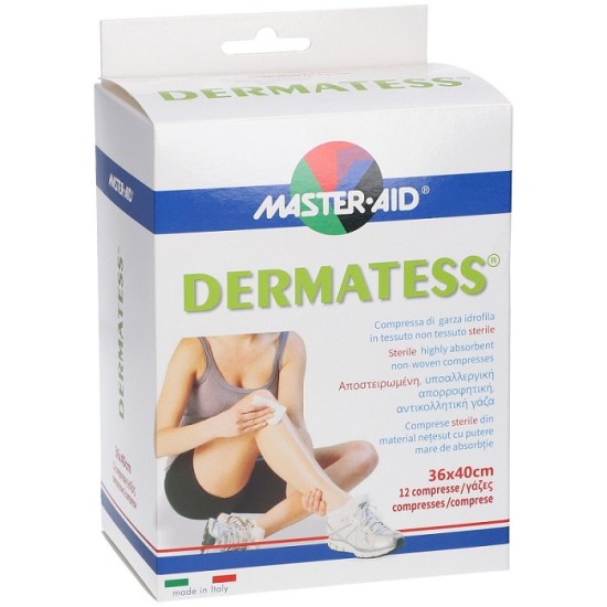 ΑΝΤΙΚΟΛΛΗΤΙΚΕΣ ΓΑΖΕΣ DERMATESS 36X40CM 12τμχ Master-Aid