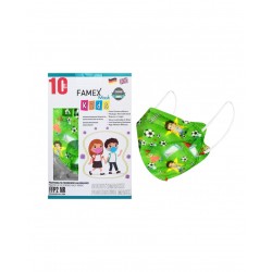 Μάσκα για παιδιά FFP2 Famex KIDS PFE≥95% Ποδοσφαιριστές (10τμχ)