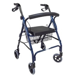 ΠΕΡΙΠΑΤΗΤΗΡΑΣ ΤΡΟΧΗΛΑΤΟΣ ROLLATOR ΜΠΛΕ 0810616 Mobiak